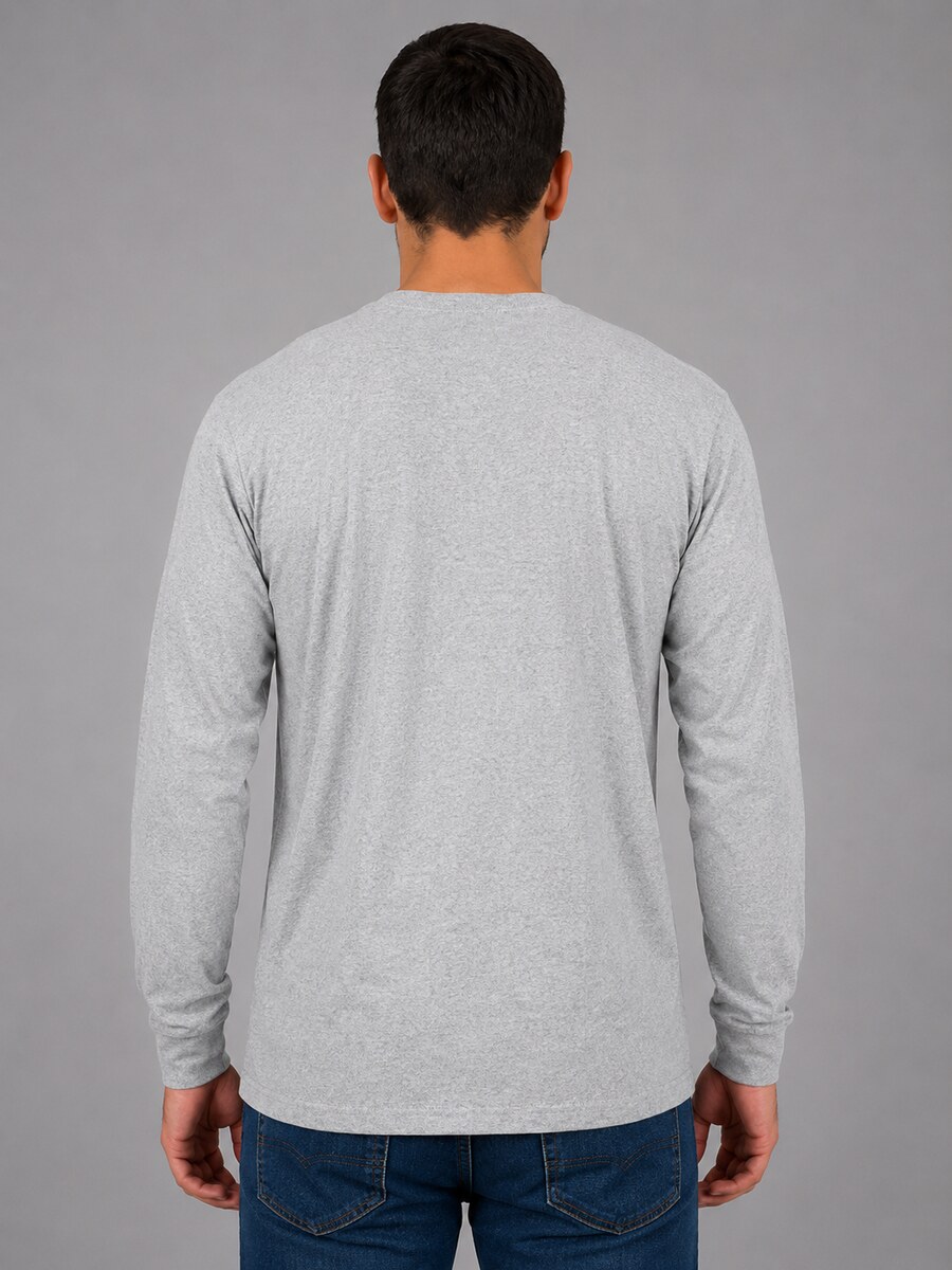 Playera cuello redondo manga larga, vista lateral